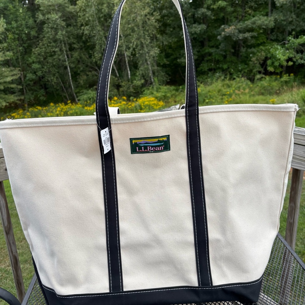 L.L. Bean Canvas Tote Bag Extra Large Limited Edition NWT